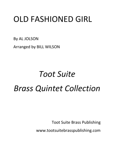 Old Fashioned Girl Sheet Music