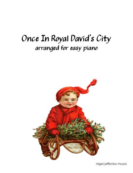 Free Sheet Music Once In Royal David City Arranged For Easy Piano