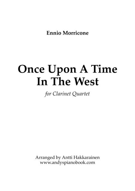 Free Sheet Music Once Upon A Time In The West Clarinet Quartet