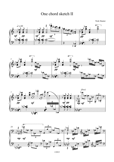 Free Sheet Music One Chord Sketch Ii