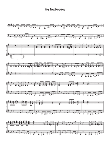 Free Sheet Music One Fine Morning