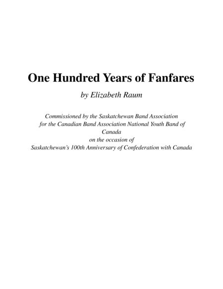 One Hundred Years Of Fanfares Sheet Music