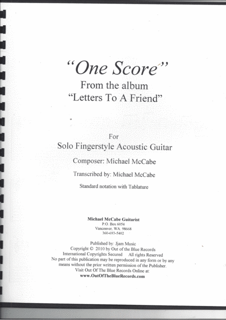 One Score Sheet Music