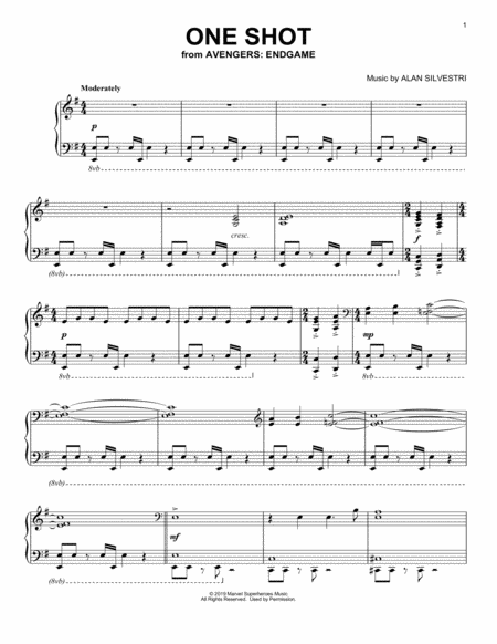 One Shot From Avengers Endgame Sheet Music