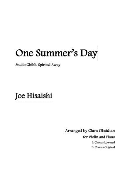 One Summer Day The Name Of Life For Violin And Piano Chorus In 2 Octaves Both Score Included Sheet Music