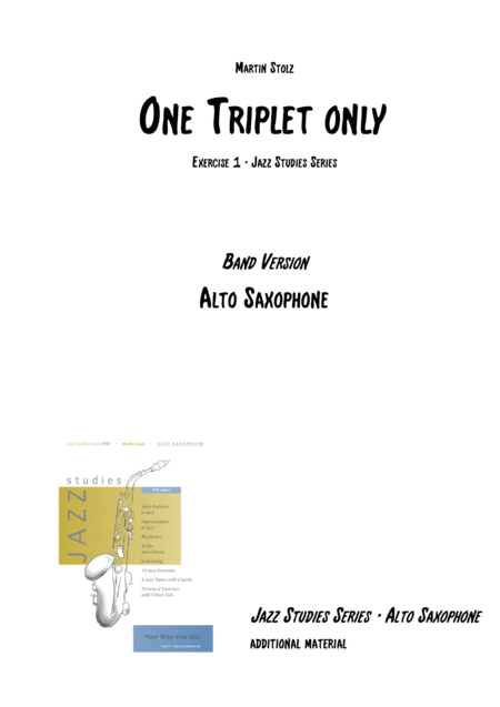 One Triplet Only Arranged For Alto Saxophone And Band Sheet Music