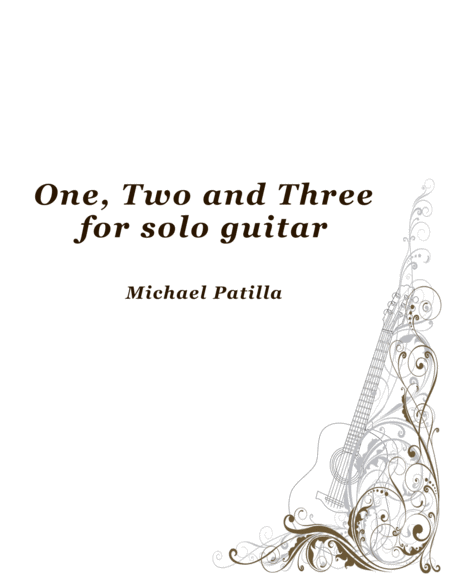 One Two And Three For Solo Guitar Sheet Music