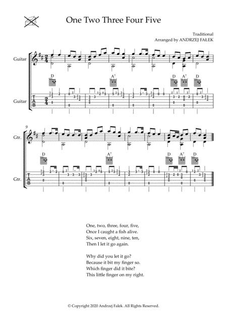 One Two Three Four Five D Sheet Music