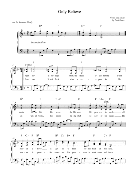 Only Believe Sheet Music