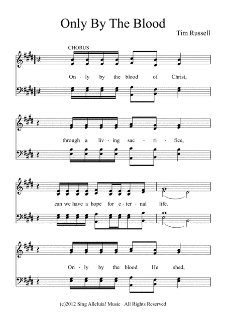 Only By The Blood Sheet Music