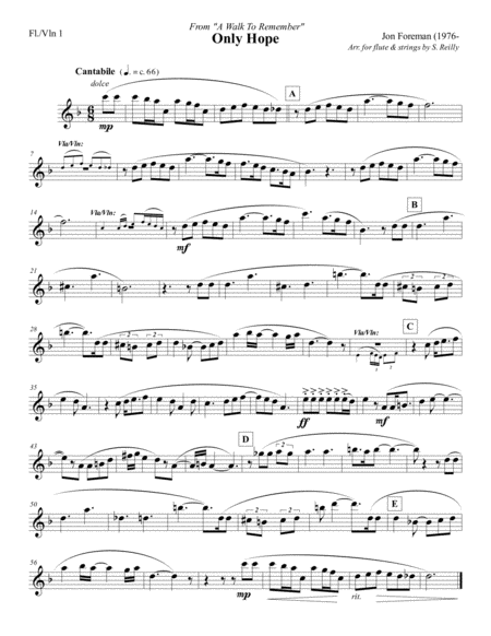 Free Sheet Music Only Hope Scored For Trio