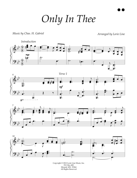 Only In Thee Sheet Music