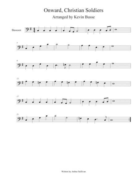 Free Sheet Music Onward Christian Soldiers Bassoon