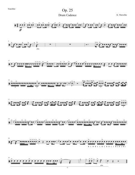 Op 25 For Hs Drumline Sheet Music