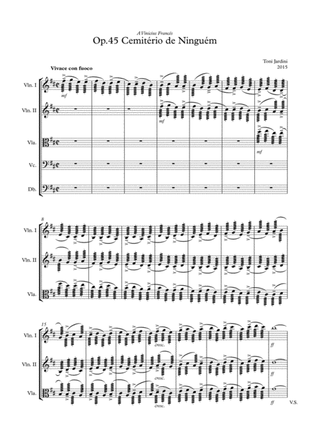 Free Sheet Music Op 45 Cemitrio De Ningum Vivace Con Fuoco In B Minor