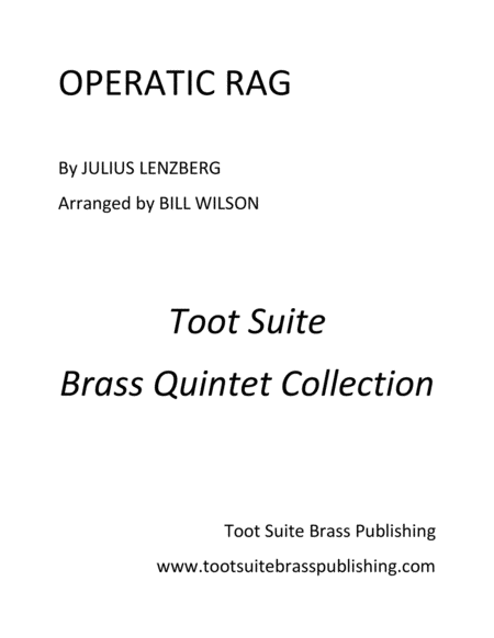 Free Sheet Music Operatic Rag