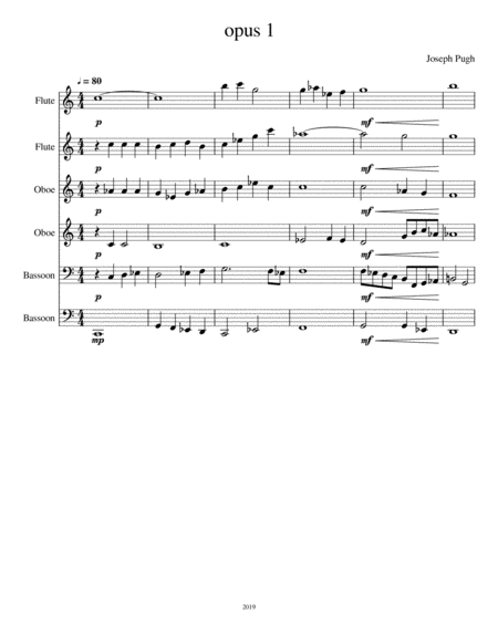 Opus 1 Sheet Music