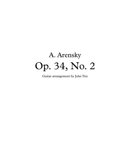 Opus 34 No 2 Sheet Music