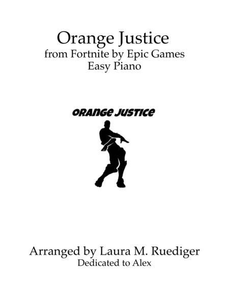 Free Sheet Music Orange Justice From Fortnite