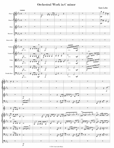 Free Sheet Music Orchestral Work In C Minor