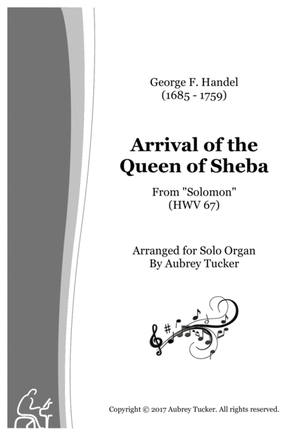 Organ Entry Arrival Of The Queen Of Sheba From Solomon Hwv 67 George F Handel Sheet Music