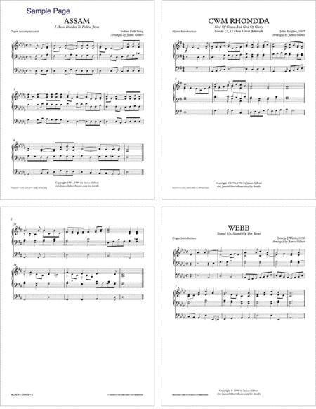Free Sheet Music Organ Hymn Accompaniments Volume 1 Orac01