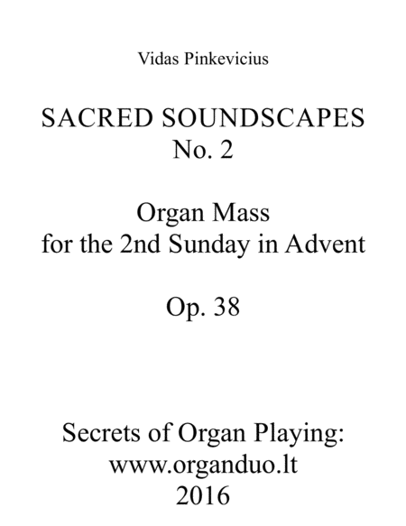 Free Sheet Music Organ Mass For The 2nd Sunday In Advent Op 38