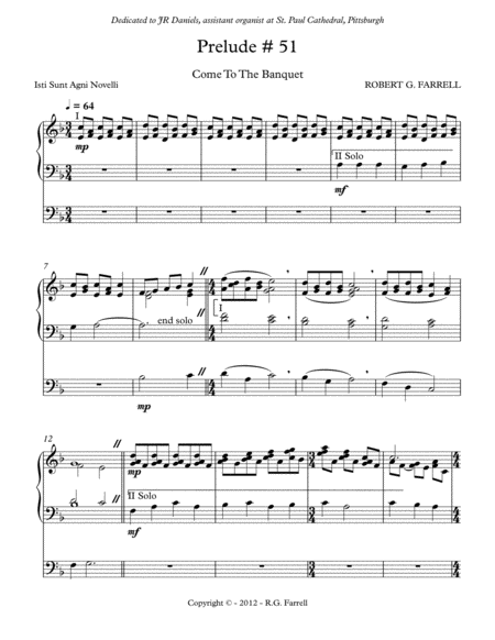 Organ Prelude 51 Sheet Music