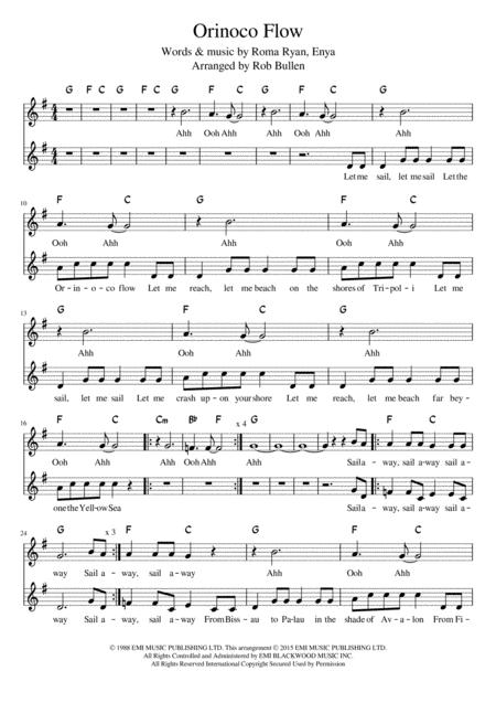 Orinoco Flow Sheet Music