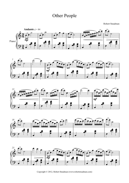 Free Sheet Music Other People