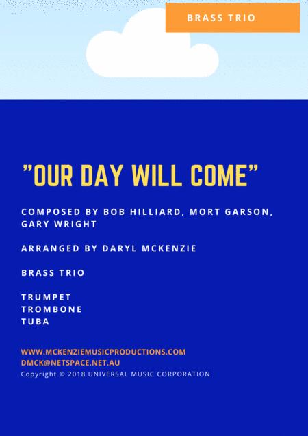 Free Sheet Music Our Day Will Come Brass Trio