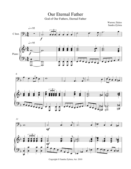 Our Eternal Father Bass C Instrument Solo Sheet Music