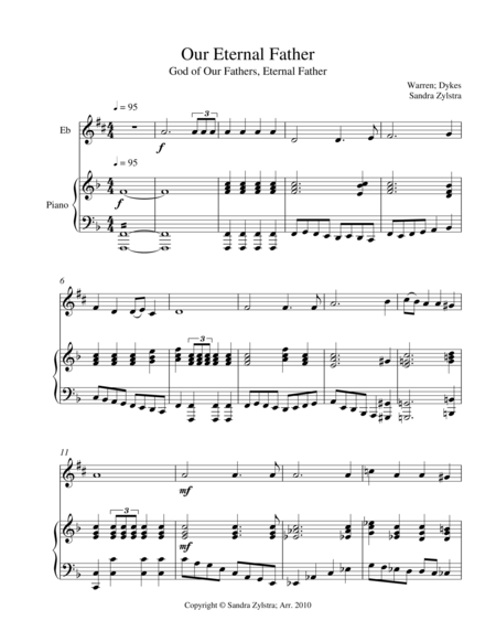 Our Eternal Father Treble Eb Instrument Solo Sheet Music