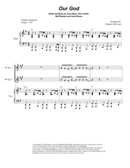 Our God For Brass Quartet Sheet Music