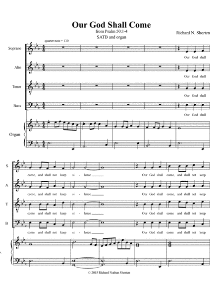 Free Sheet Music Our God Shall Come