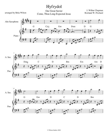 Free Sheet Music Our Great Savior Alto Saxophone Solo