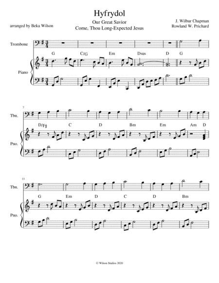 Free Sheet Music Our Great Savior Trombone Solo