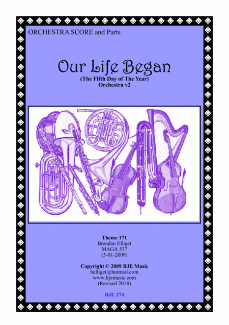 Free Sheet Music Our Life Began The Fifth Day Of The Year Orchestra Score And Parts Pdf