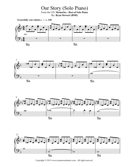 Our Story Solo Piano Sheet Music