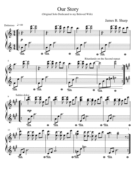 Free Sheet Music Our Story