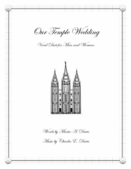 Free Sheet Music Our Temple Wedding Men Womens Duet