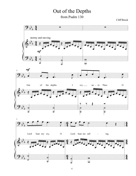 Free Sheet Music Out Of The Depths Psalm 130 Satb Violin