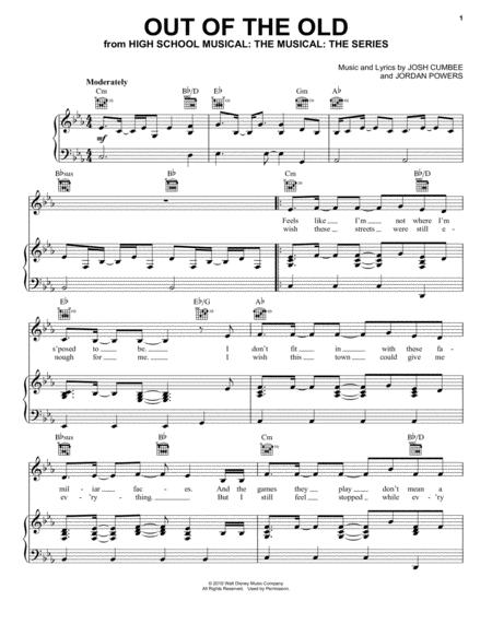 Free Sheet Music Out Of The Old From High School Musical The Musical The Series