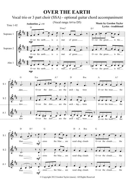 Over The Earth Sheet Music