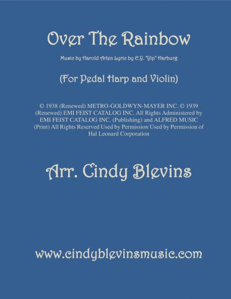 Over The Rainbow From The Wizard Of Oz Arranged For Pedal Harp And Violin Sheet Music