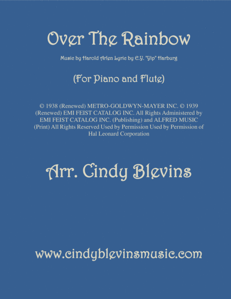 Over The Rainbow From The Wizard Of Oz Arranged For Piano And Flute Sheet Music