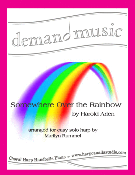 Over The Rainbow From The Wizard Of Oz Easy Solo Harp Sheet Music