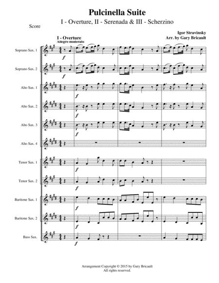 Overture And Serenade From Pulchinella Sheet Music