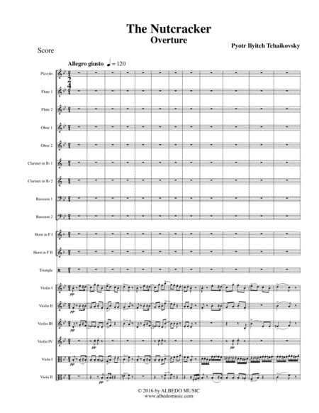 Free Sheet Music Overture From The Nutcracker For Full Orchestra