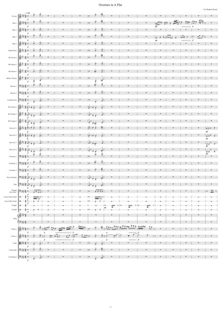 Overture In A Flat Sheet Music